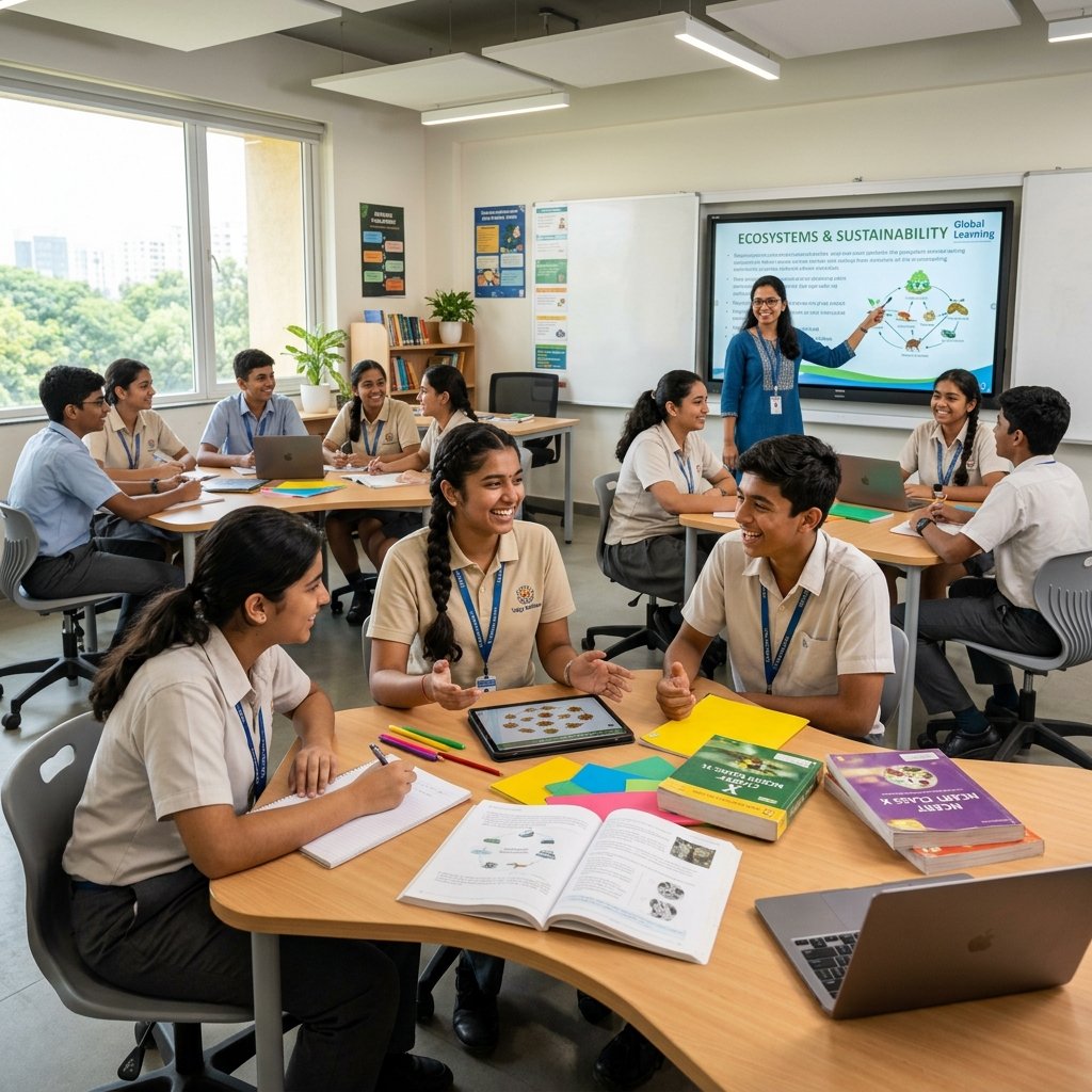 Students in a small-batch classroom at Reportcards - A Learning Centre, Jaipur