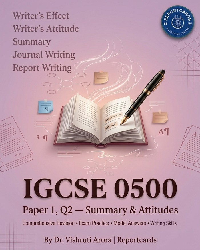 IGCSE 0500 Paper 1, Q2 — Summary & Attitudes workbook cover